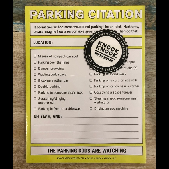Party Supplies Parking Citation Tickets Funny Gift Pack Of 49 Poshmark